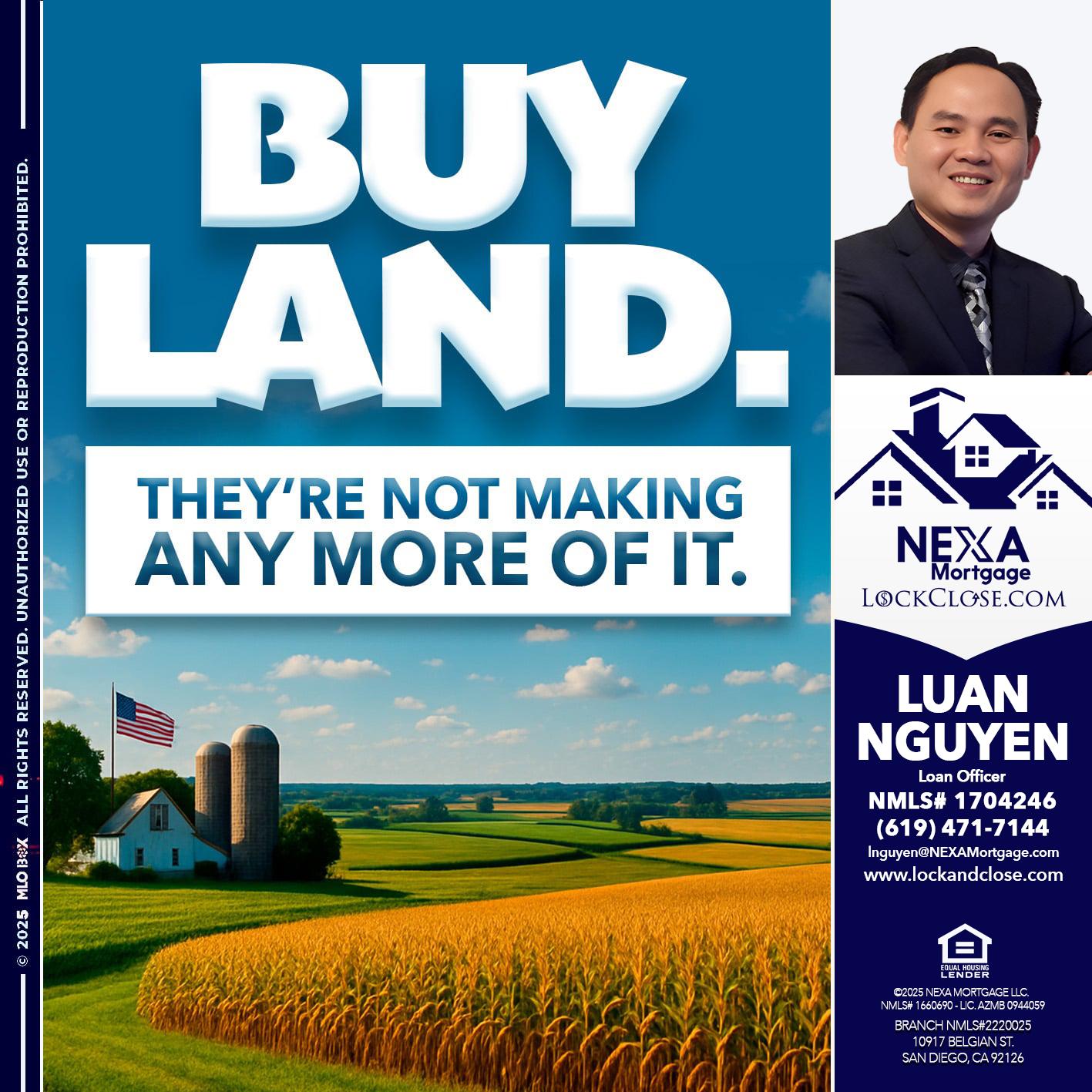 BUY LAND - Luan Nguyen -Loan Officer
