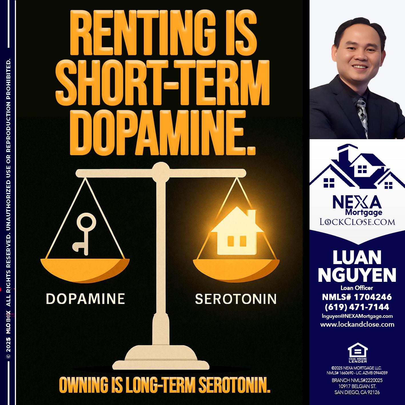 RENTING IS SHORT TERM - Luan Nguyen -Loan Officer