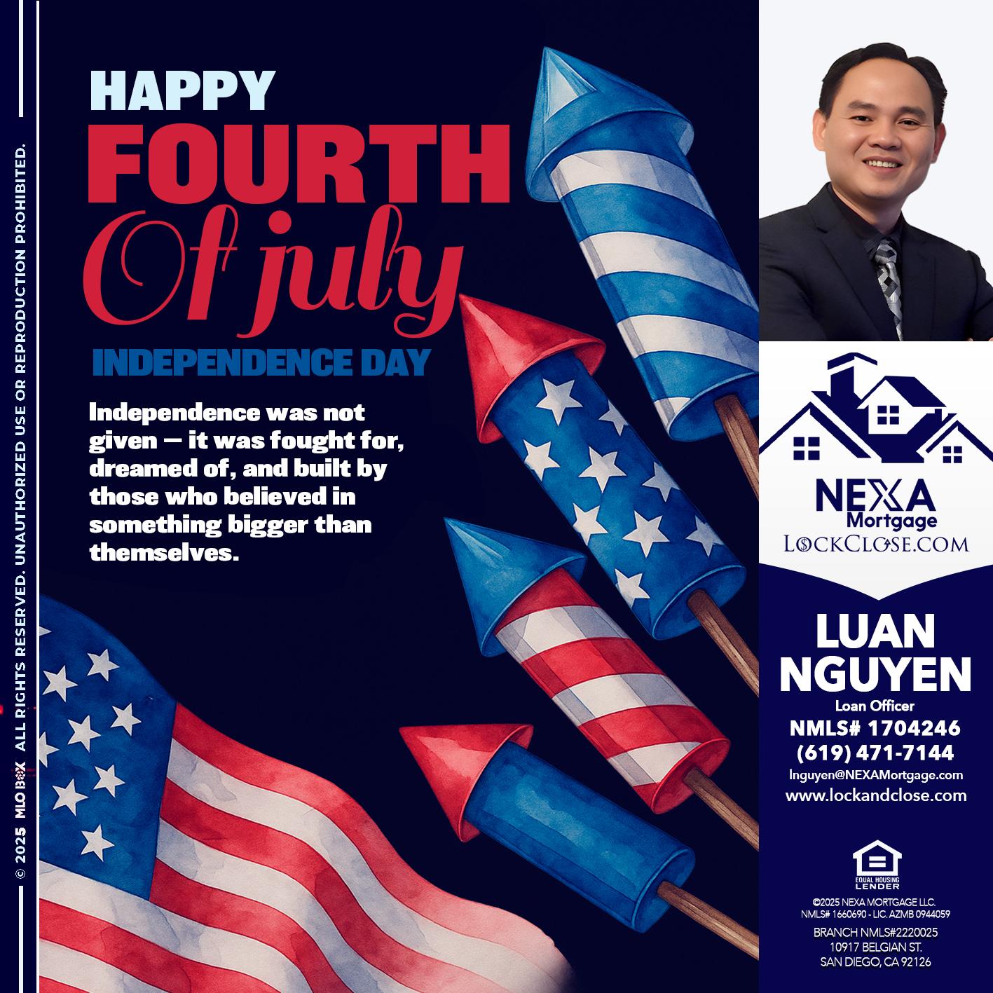 happy fourth - Luan Nguyen -Loan Officer