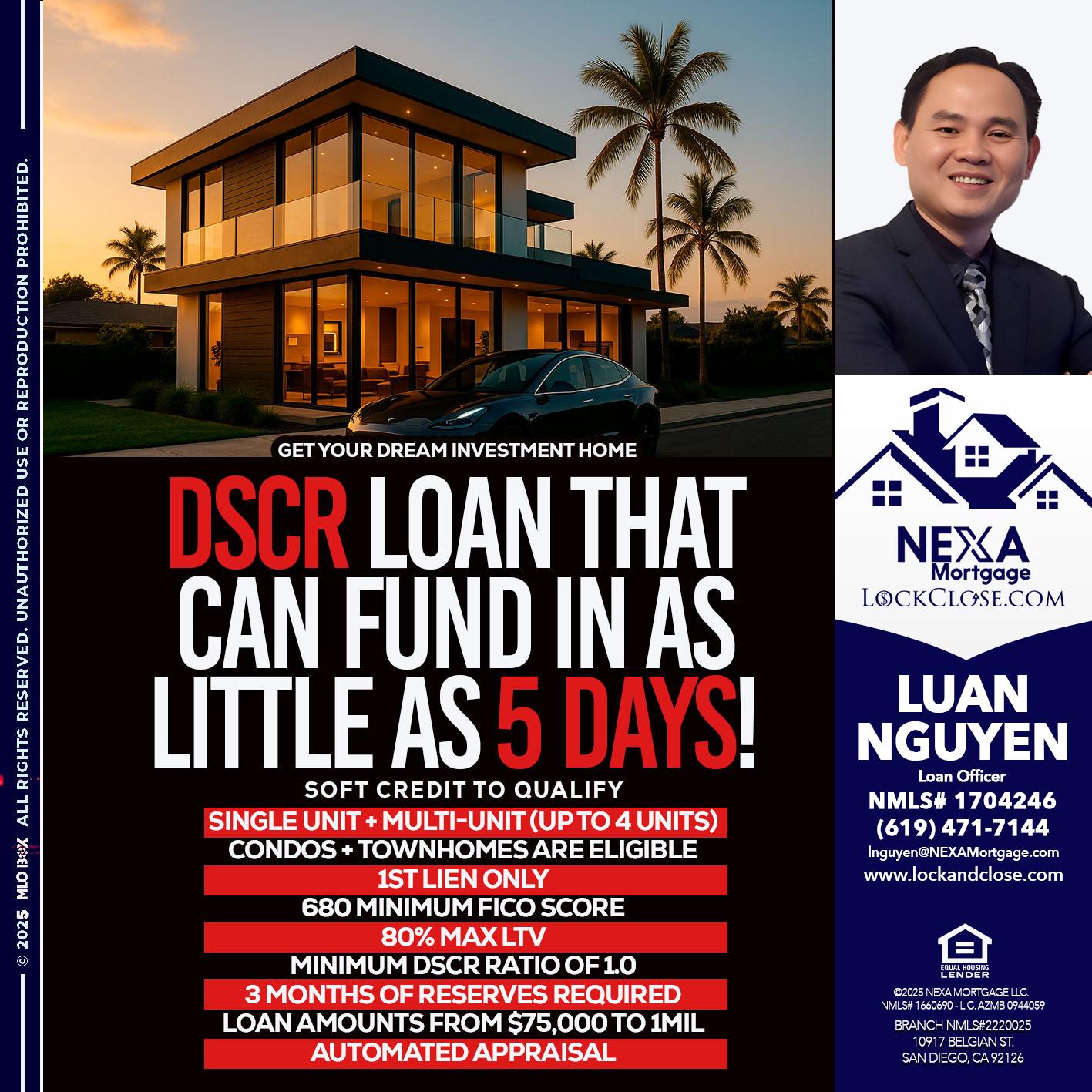 DSCR LOAN - Luan Nguyen -Loan Officer