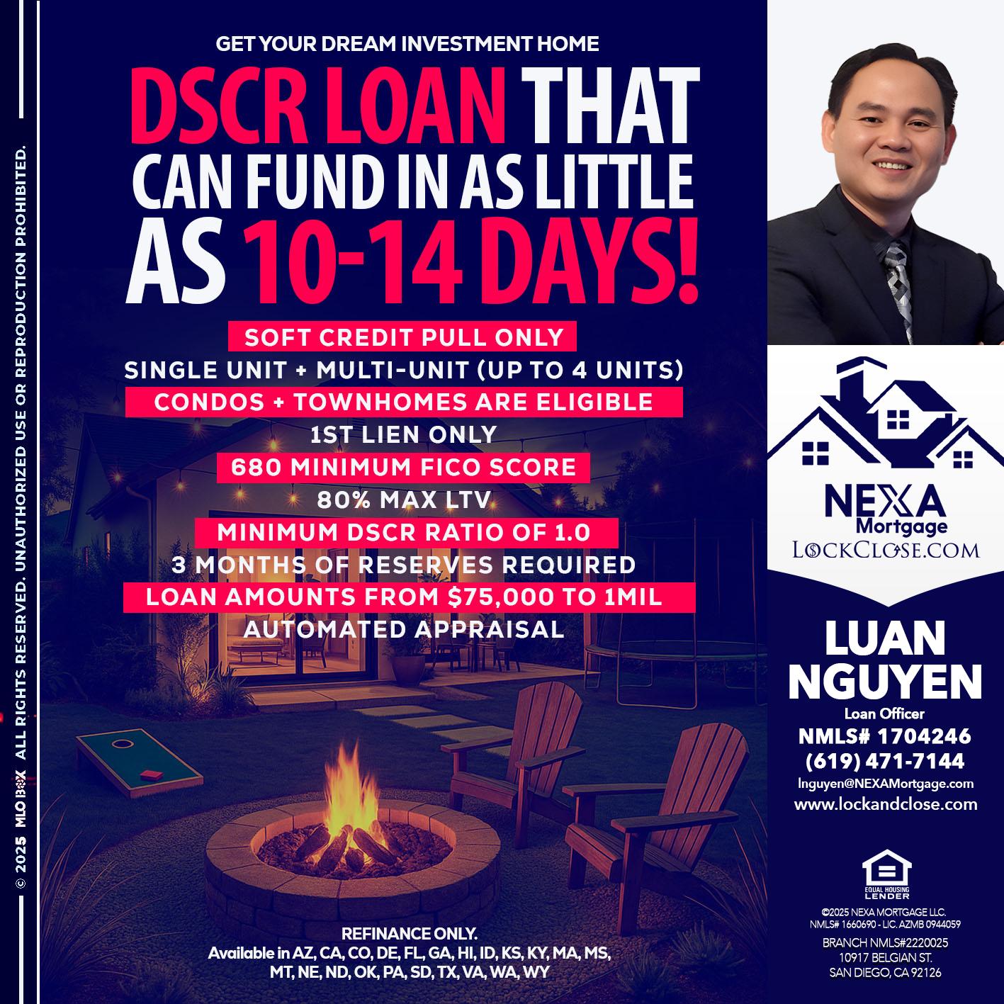 DSCR LOAN - Luan Nguyen -Loan Officer