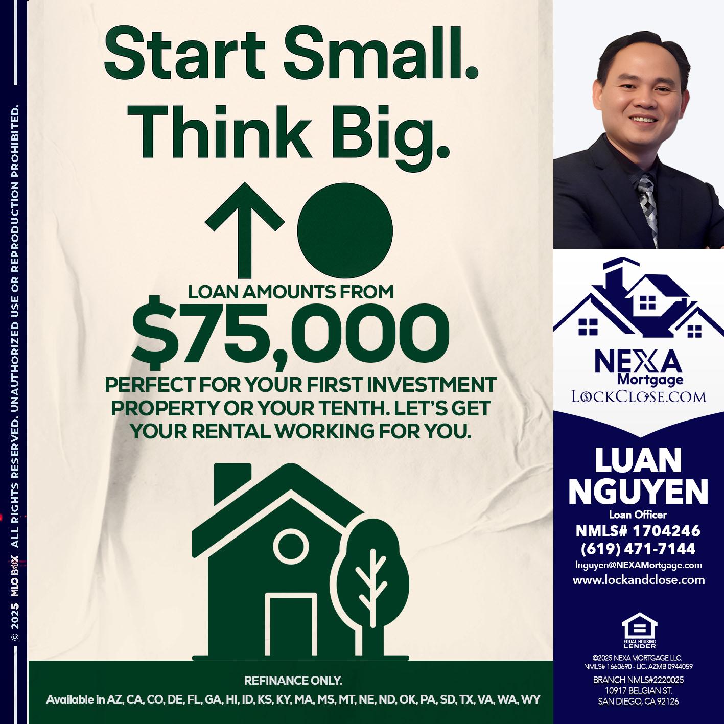 START SMALL - Luan Nguyen -Loan Officer