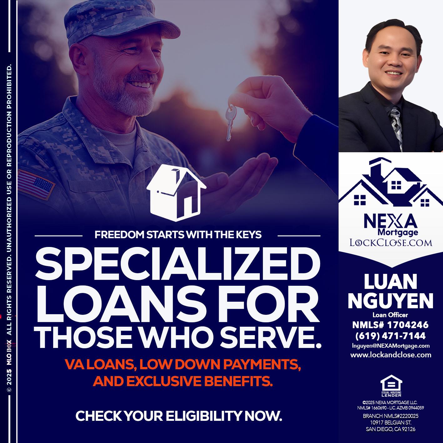 SPECIALIZED LOANS - Luan Nguyen -Loan Officer