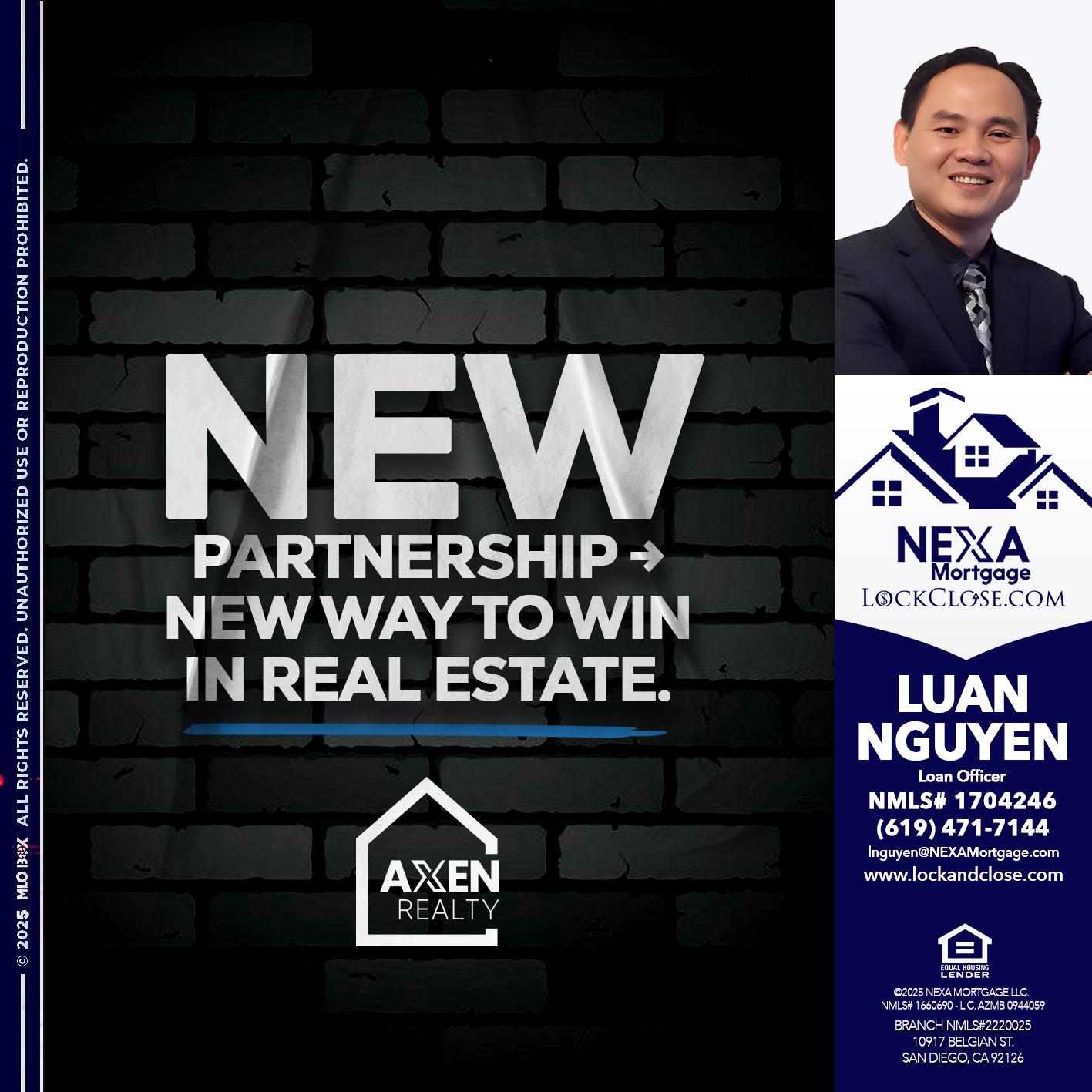 new partnership - Luan Nguyen -Loan Officer