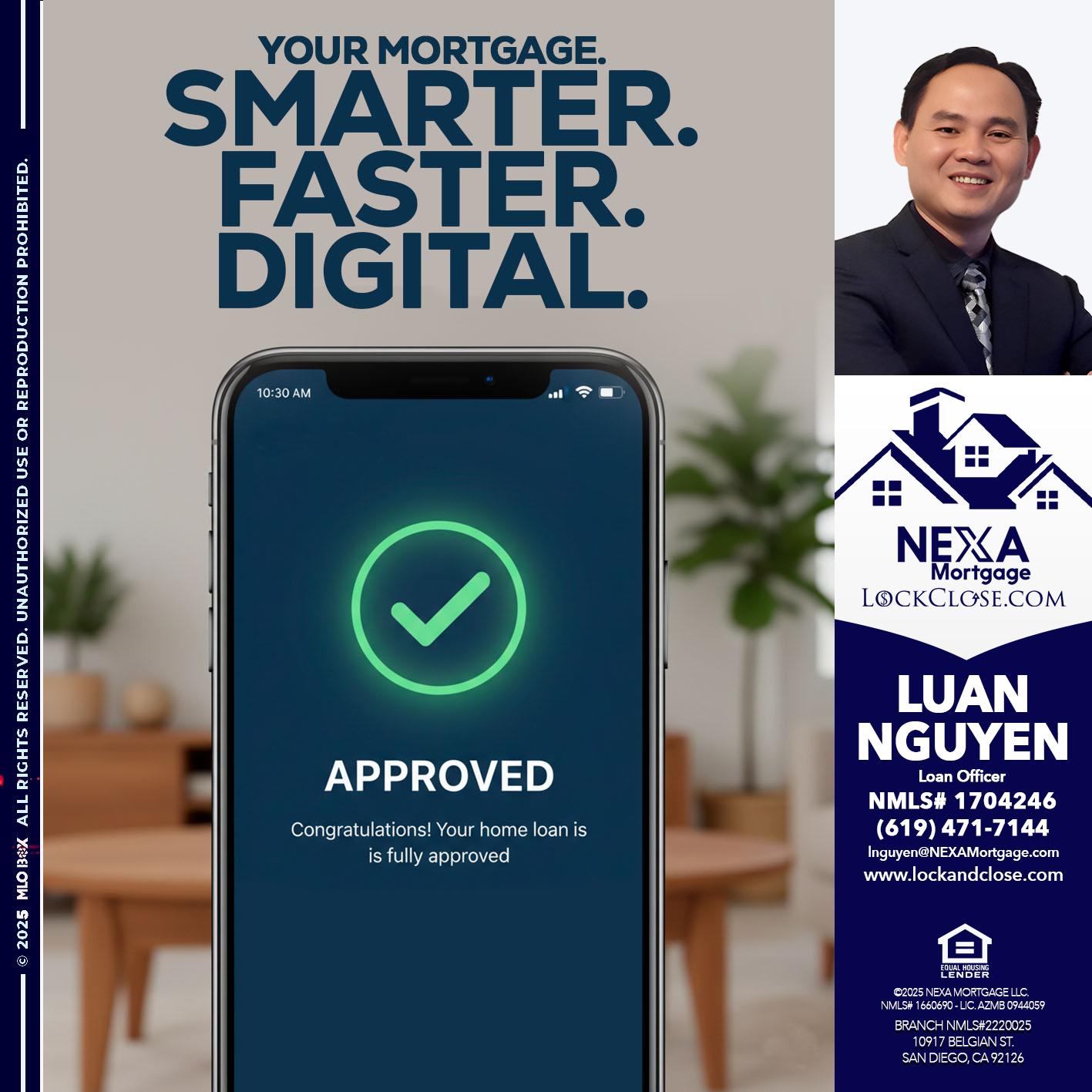 smarter faster digital - Luan Nguyen -Loan Officer