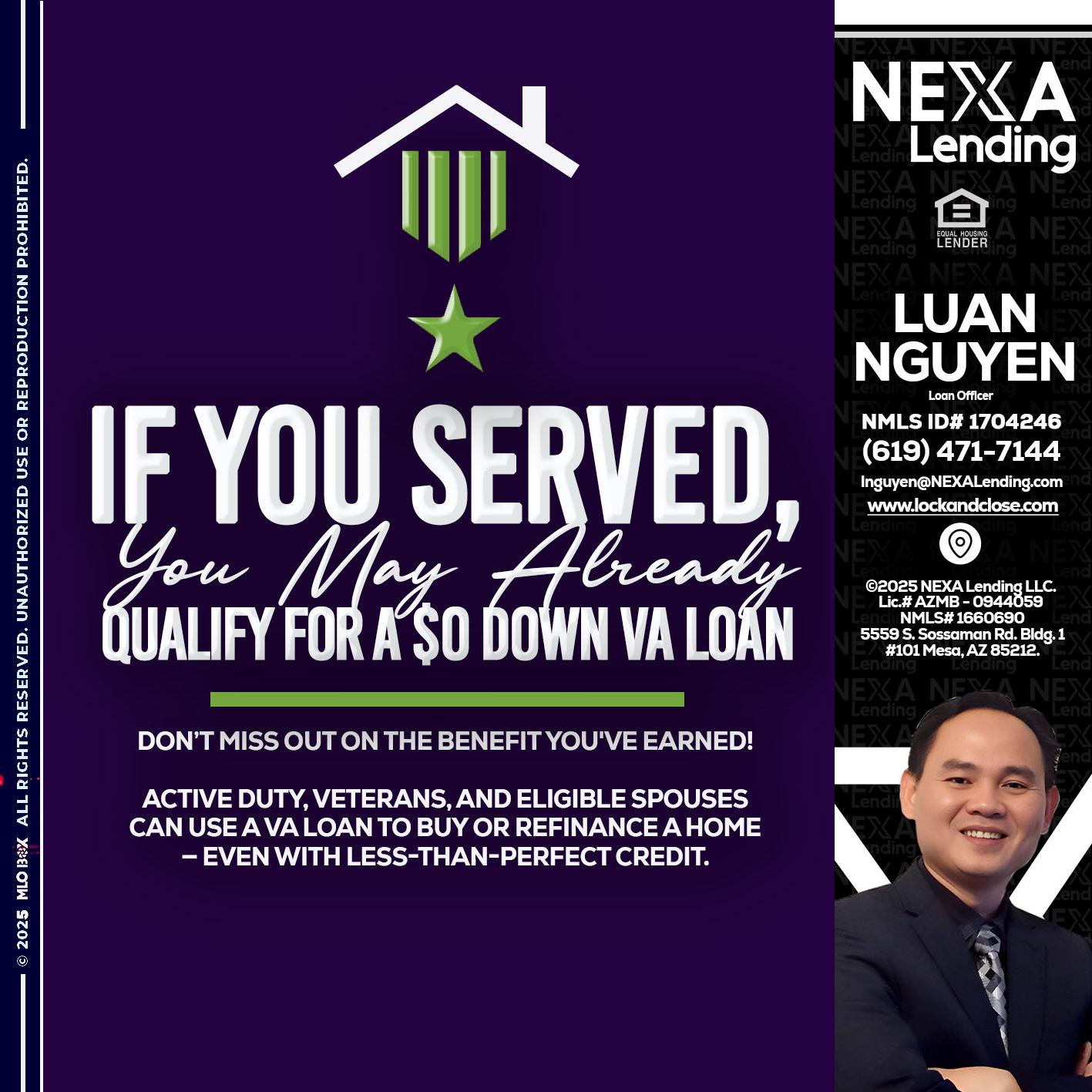 IF YOU SERVED - Luan Nguyen -Loan Officer