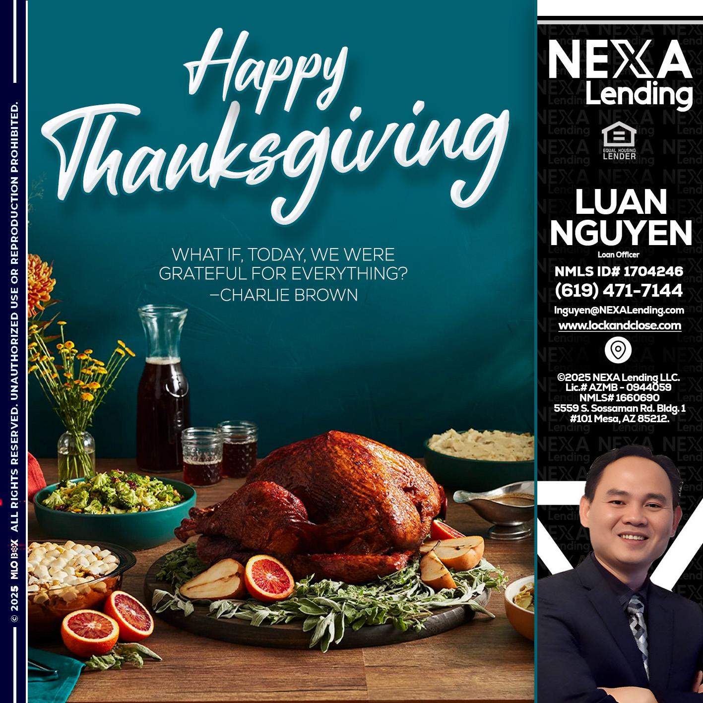 happy Thanksgiving - Luan Nguyen -Loan Officer