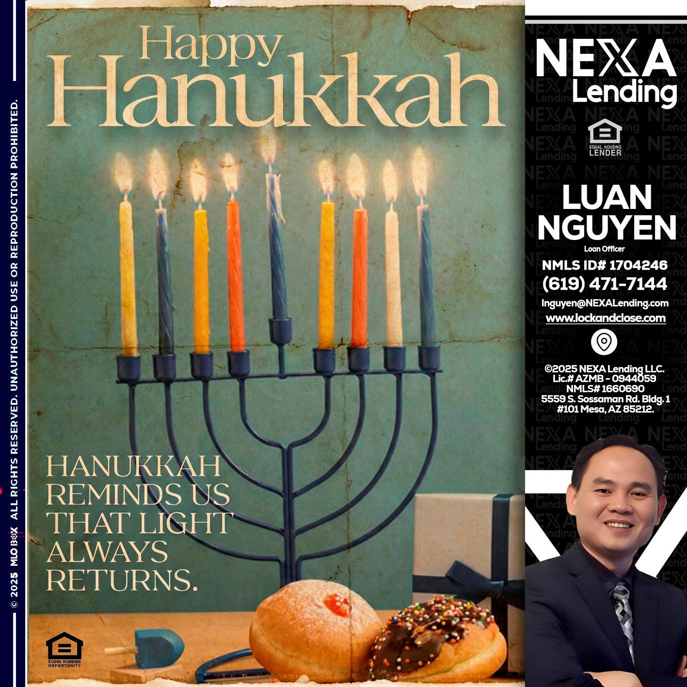 HAPPY HANUKKAH - Luan Nguyen -Loan Officer