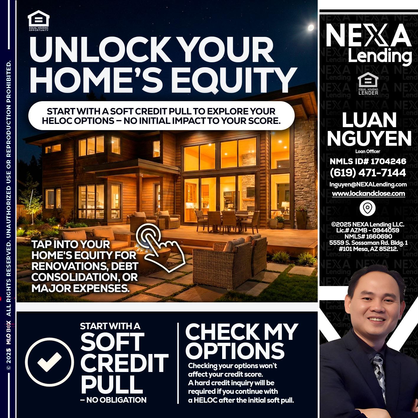 UNLOCK YOUR HOMES - Luan Nguyen -Loan Officer