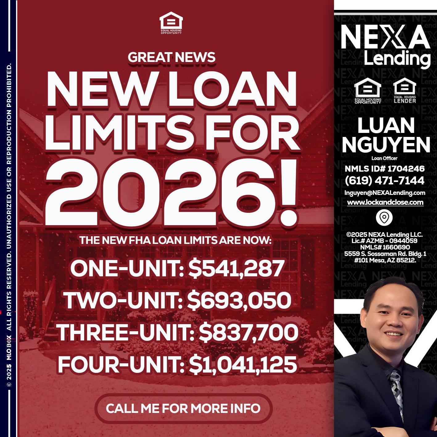 loan limits - Luan Nguyen -Loan Officer