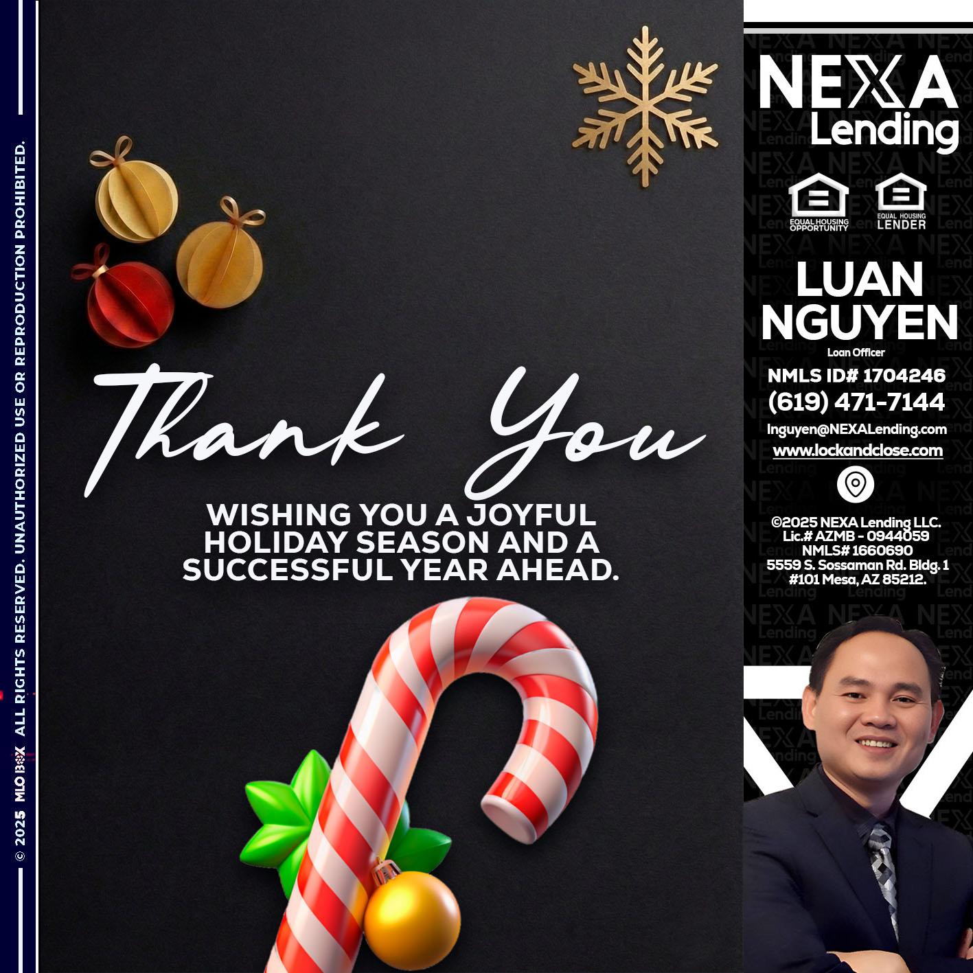 THANK YOU - Luan Nguyen -Loan Officer