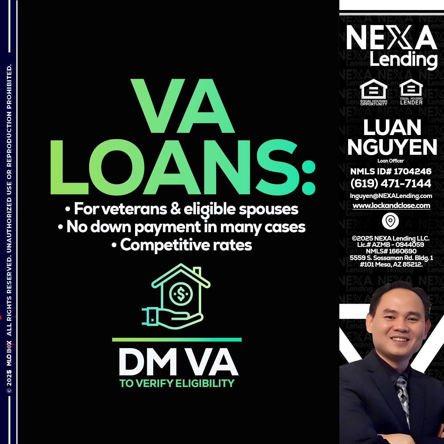 VA LOANS - Luan Nguyen -Loan Officer