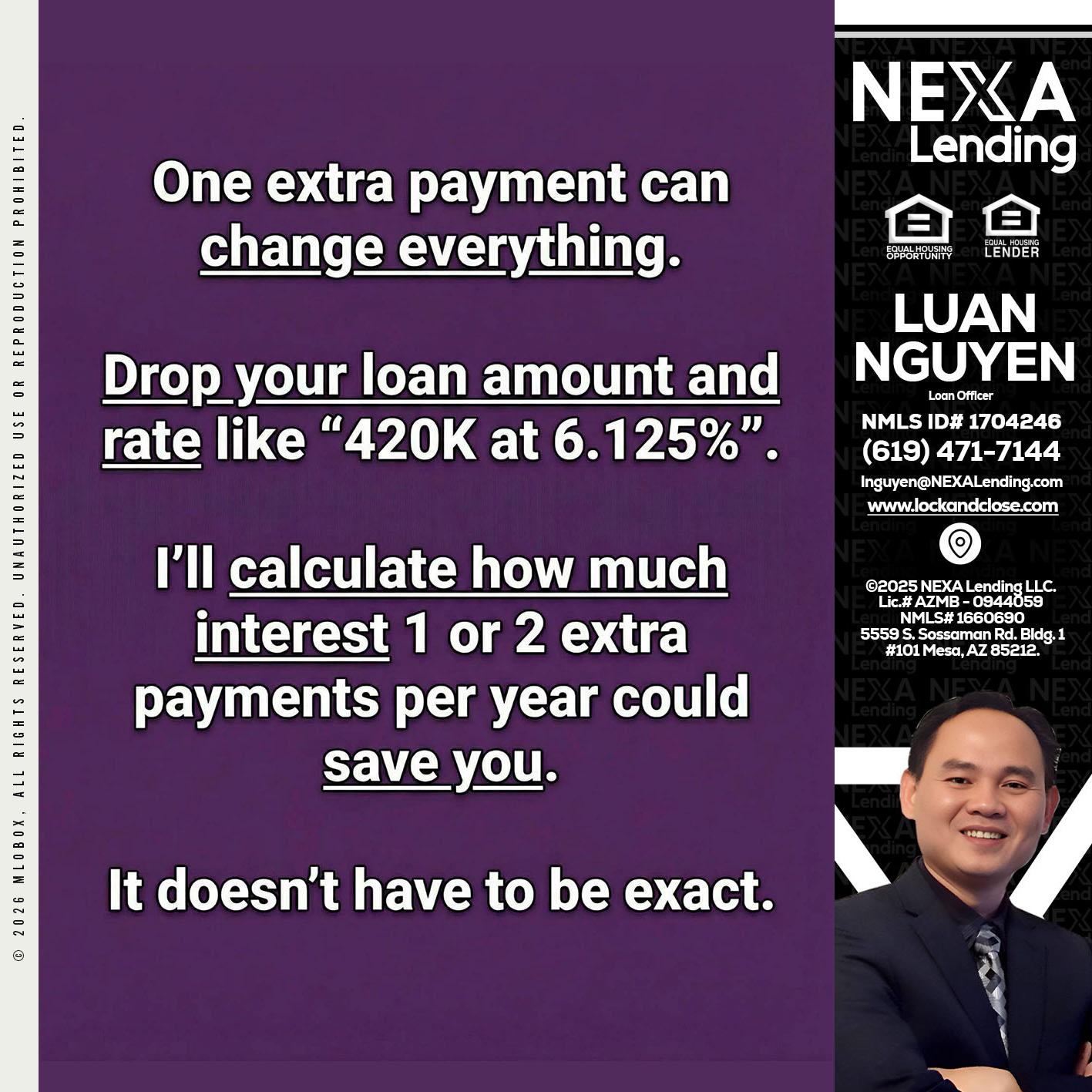 ONE EXTRA - Luan Nguyen -Loan Officer