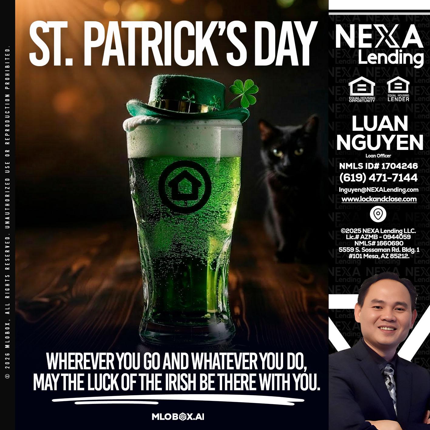 st. Patricks day - Luan Nguyen -Loan Officer