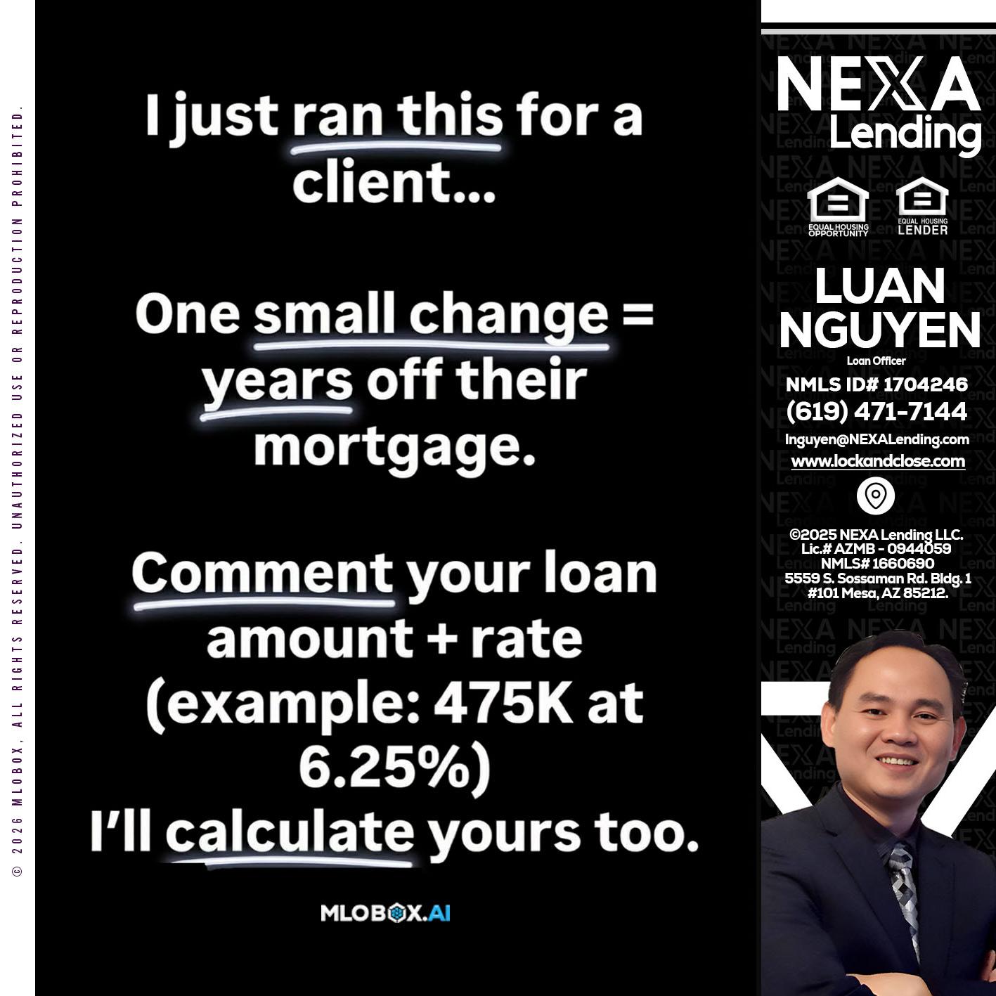 I JUST RAN - Luan Nguyen -Loan Officer