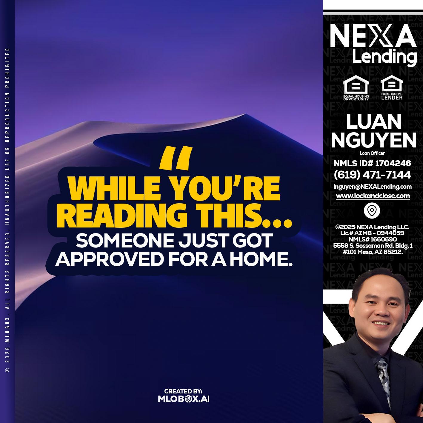 WHILE YOU - Luan Nguyen -Loan Officer