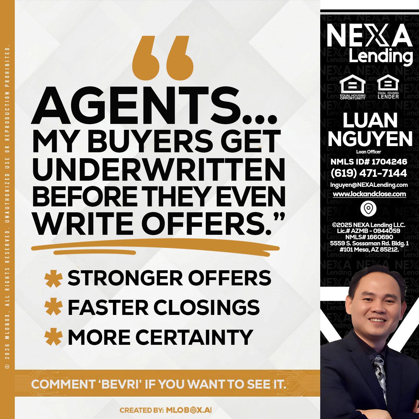 agents - Luan Nguyen -Loan Officer