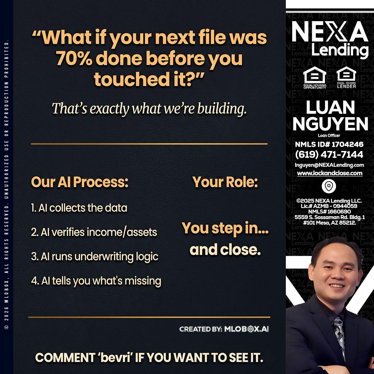 WHAT IF YOUR - Luan Nguyen -Loan Officer