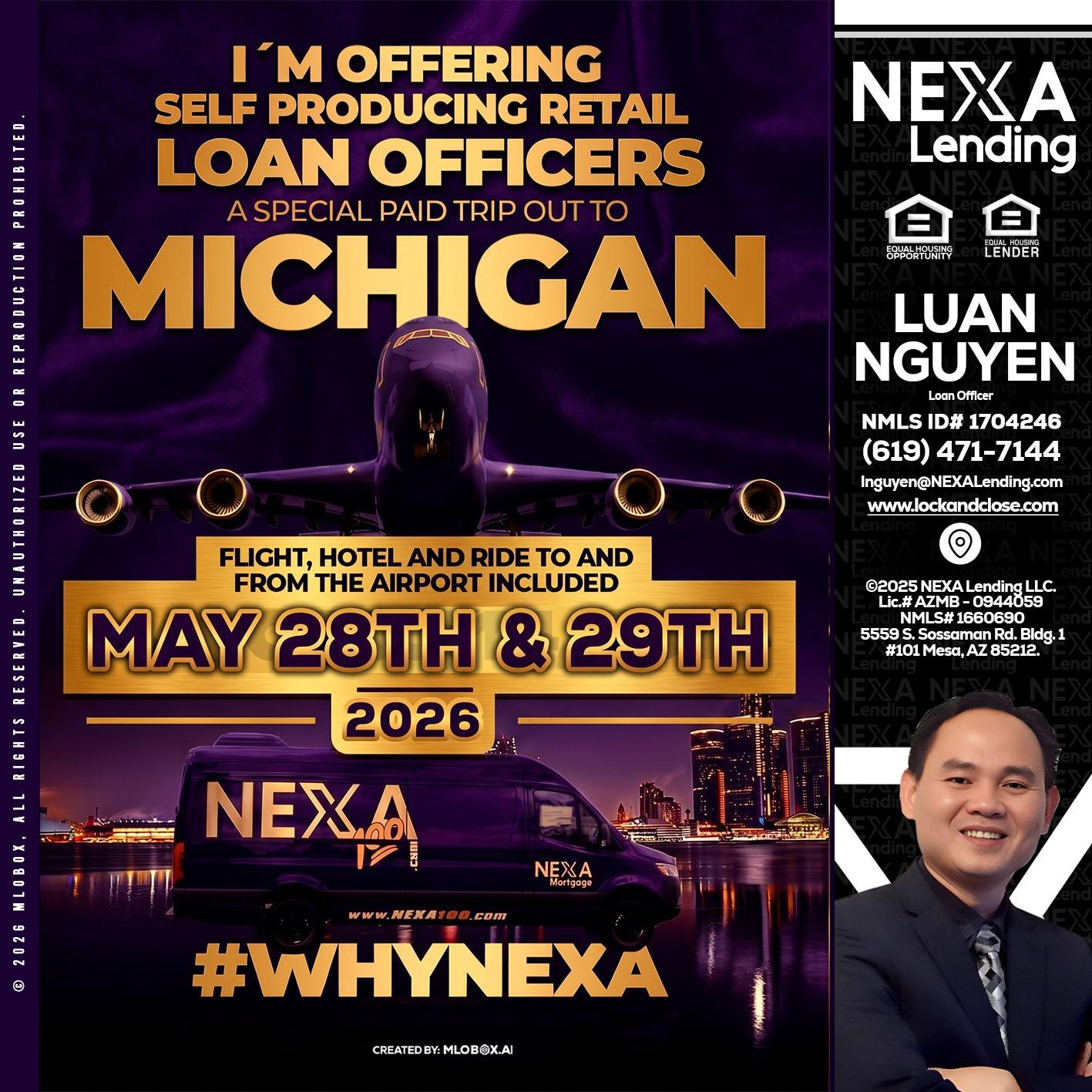 MICHIGAN - Luan Nguyen -Loan Officer