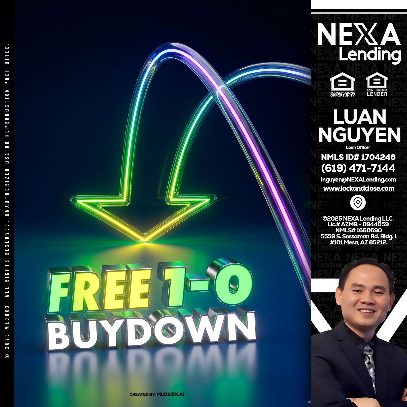 FREE 1-0 BUYDOWN - Luan Nguyen -Loan Officer