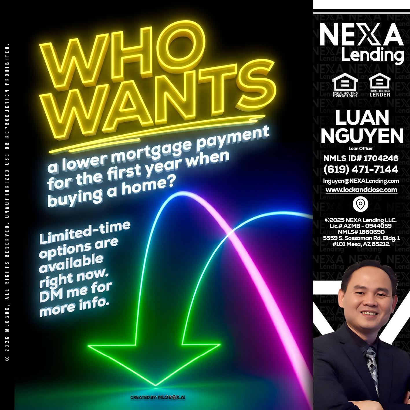 WHO WANTS - Luan Nguyen -Loan Officer