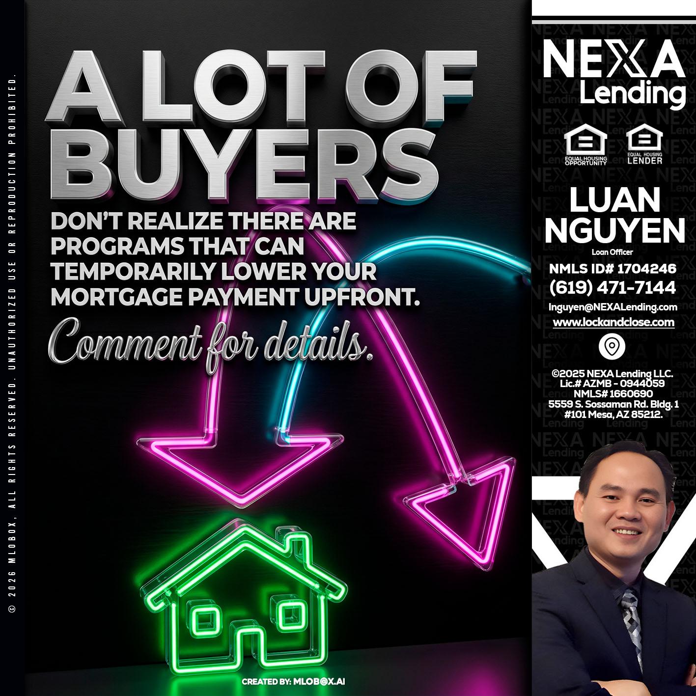 A LOT OF BUYERS - Luan Nguyen -Loan Officer