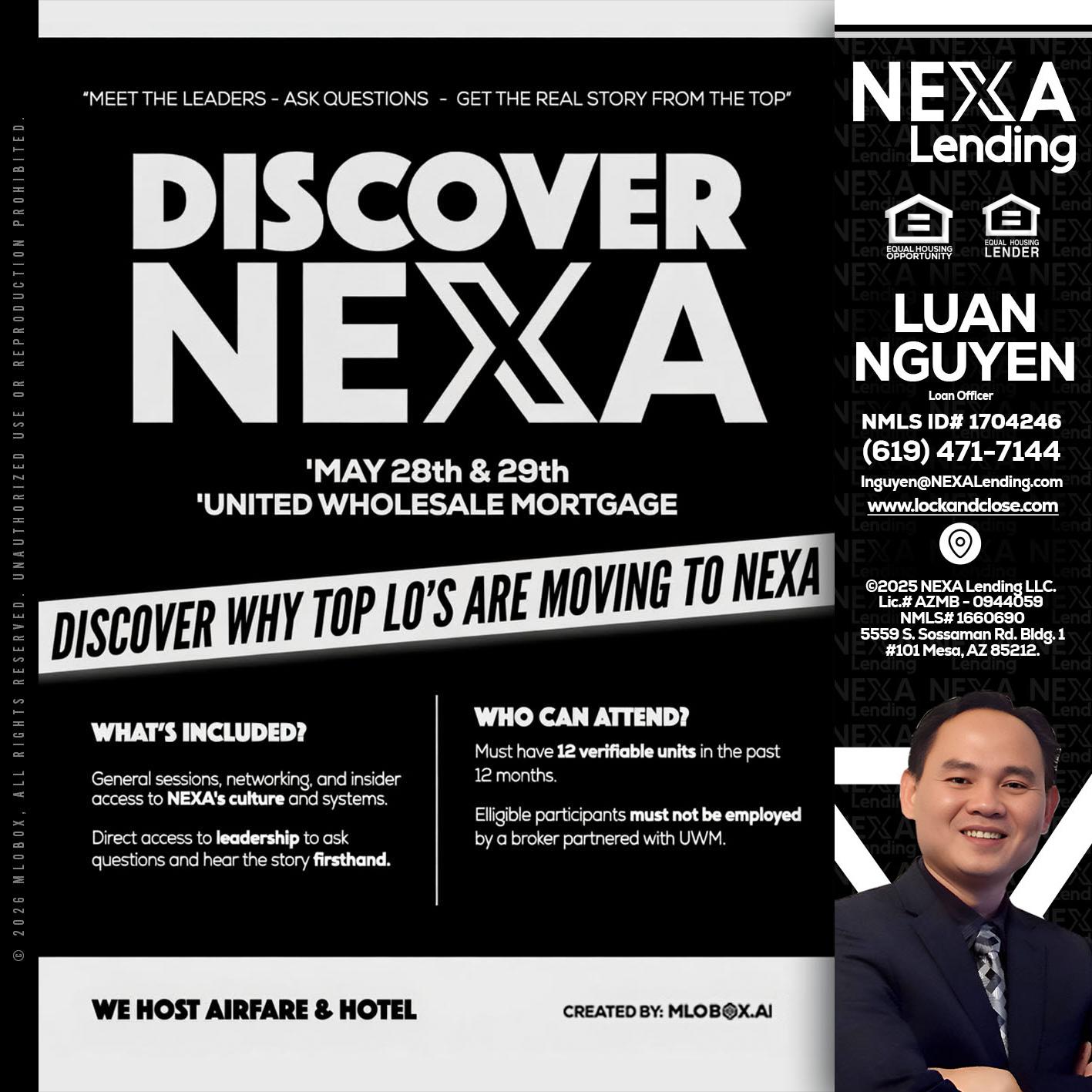DISCOVER NEXA - Luan Nguyen -Loan Officer