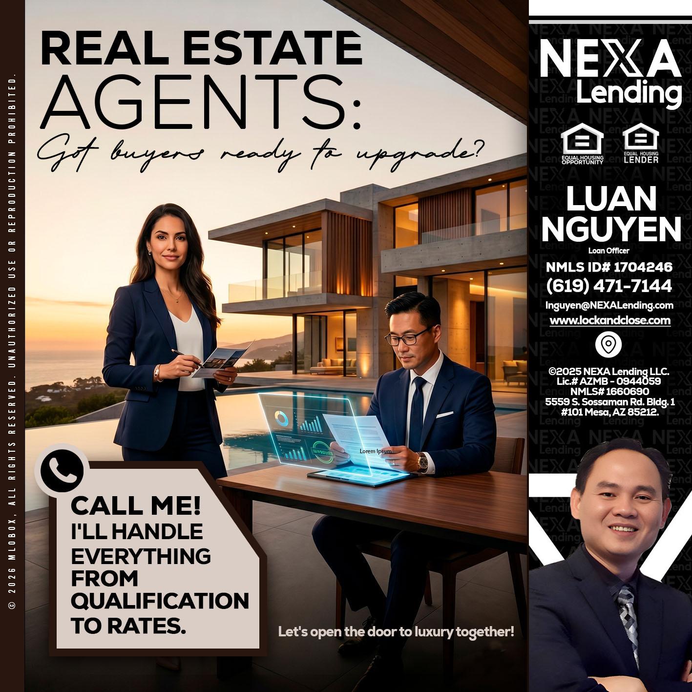 REAL ESTATE AGENTS - Luan Nguyen -Loan Officer