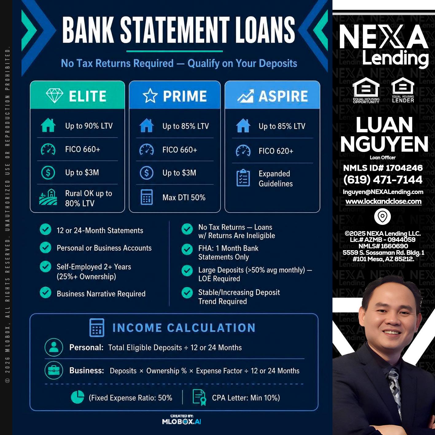 BANK STATEMENT - Luan Nguyen -Loan Officer