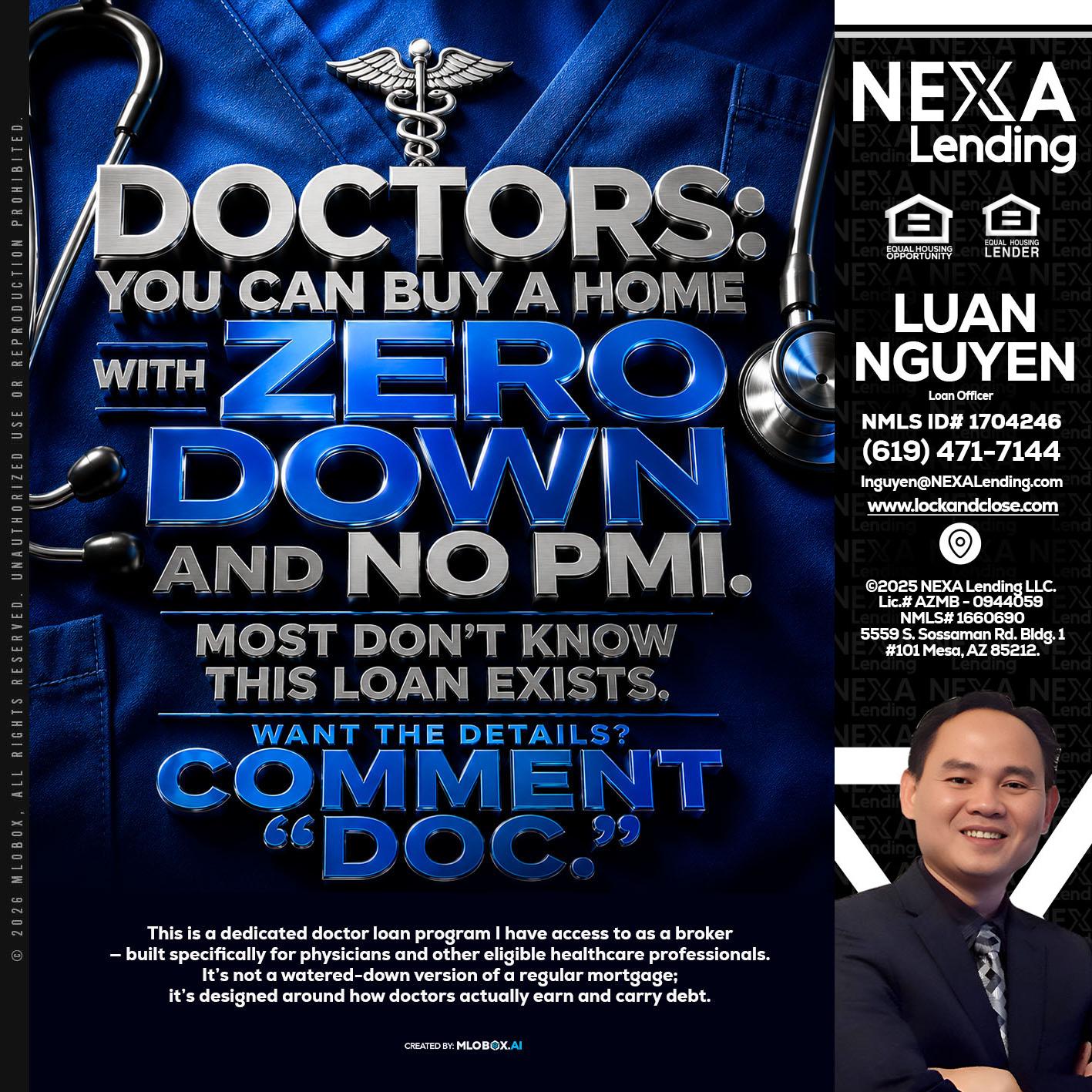 DOCTORS YOU CAN BUY - Luan Nguyen -Loan Officer