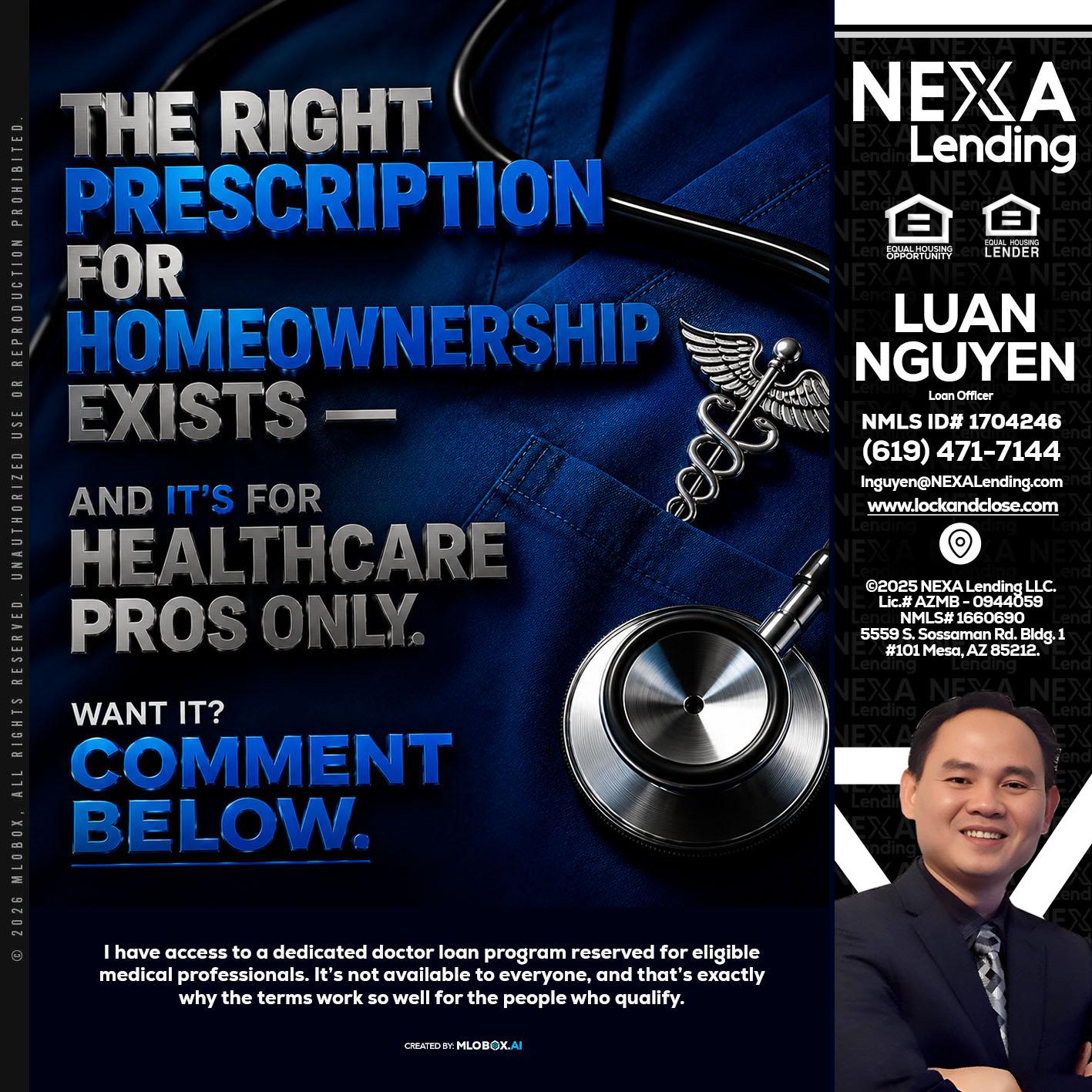 THE RIGHT PRESCRIPTION - Luan Nguyen -Loan Officer