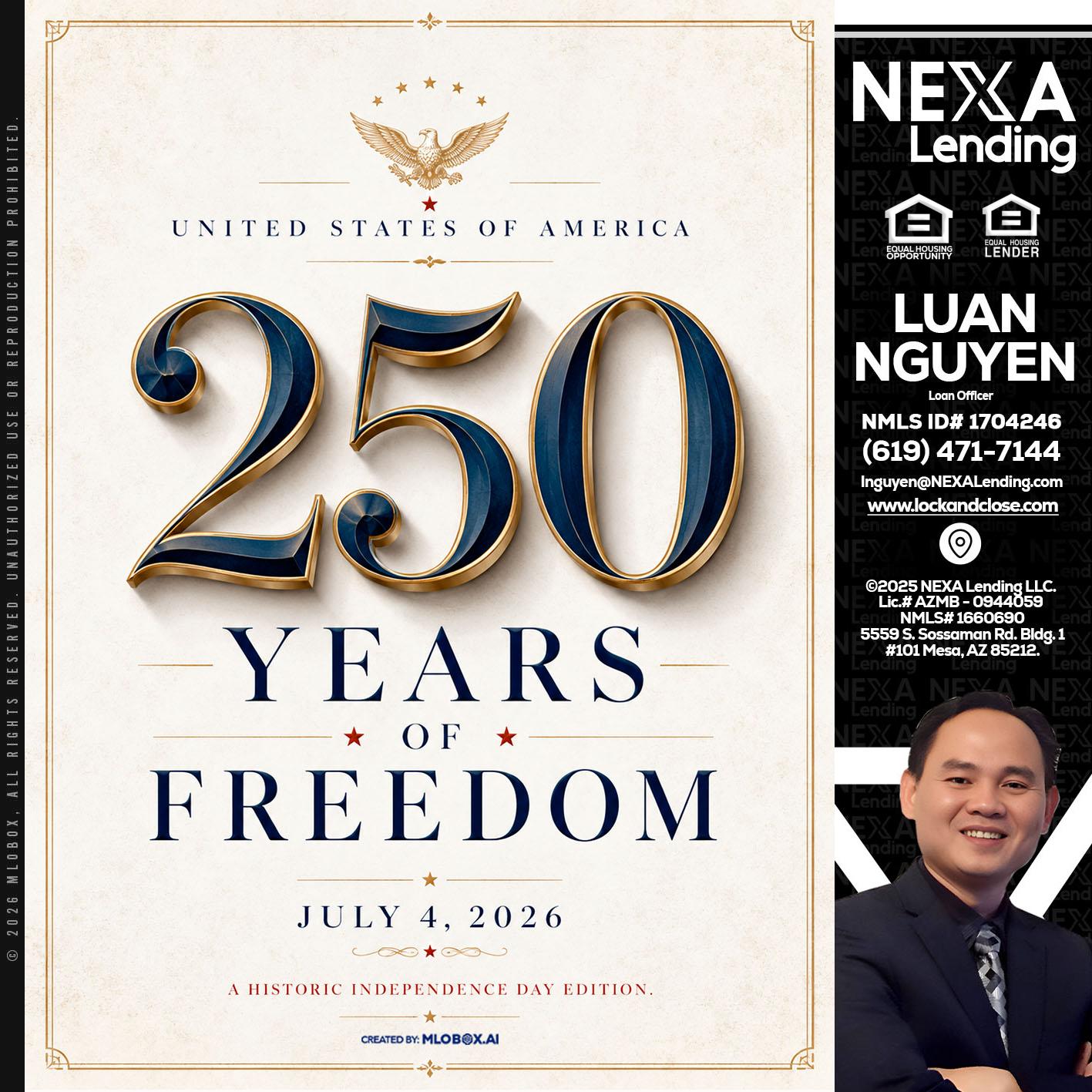 250 YEARS - Luan Nguyen -Loan Officer