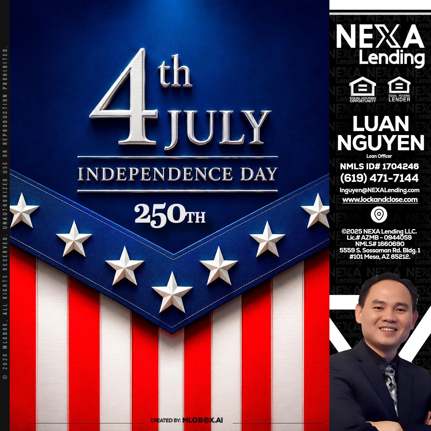 4th of july - Luan Nguyen -Loan Officer