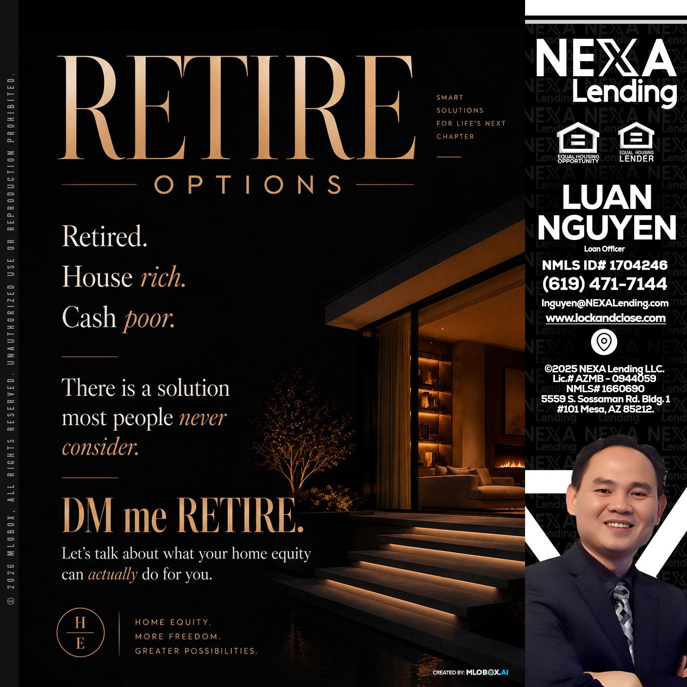 RETIRE LOANS - Luan Nguyen -Loan Officer