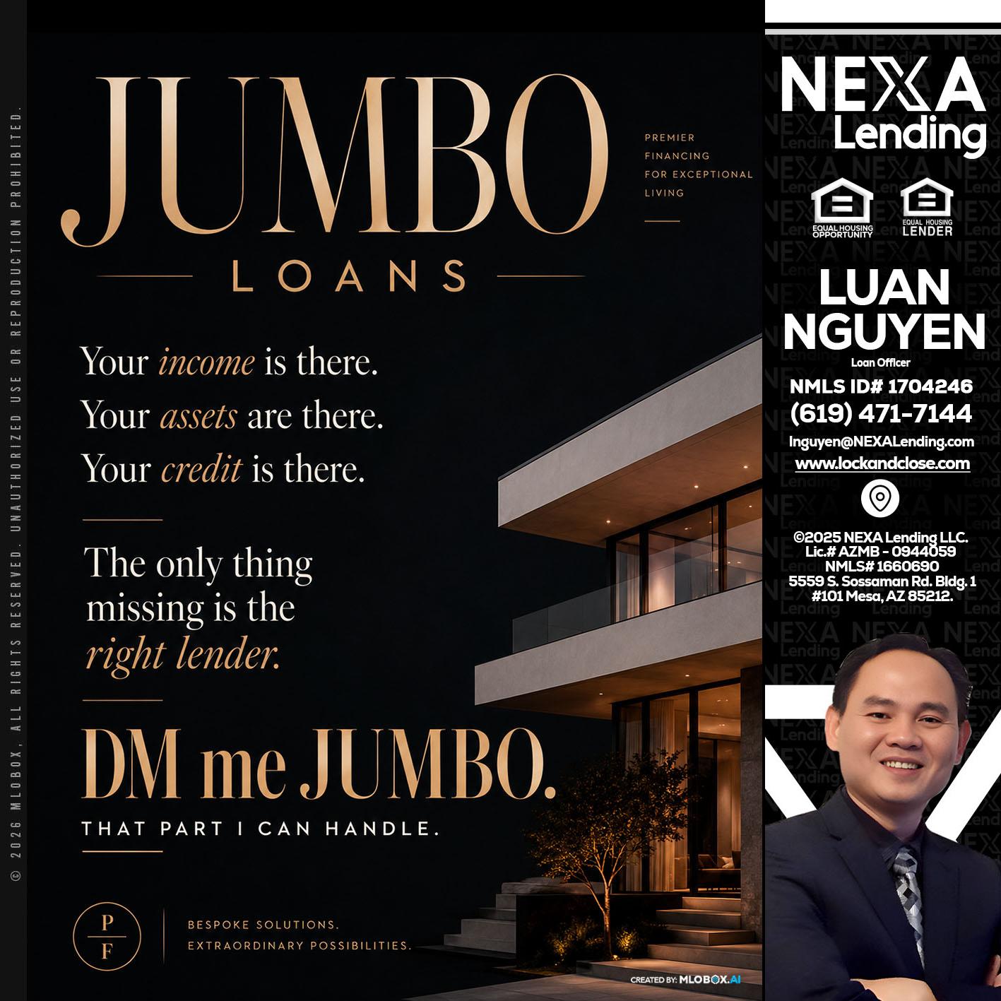 JUMBO LOANS - Luan Nguyen -Loan Officer