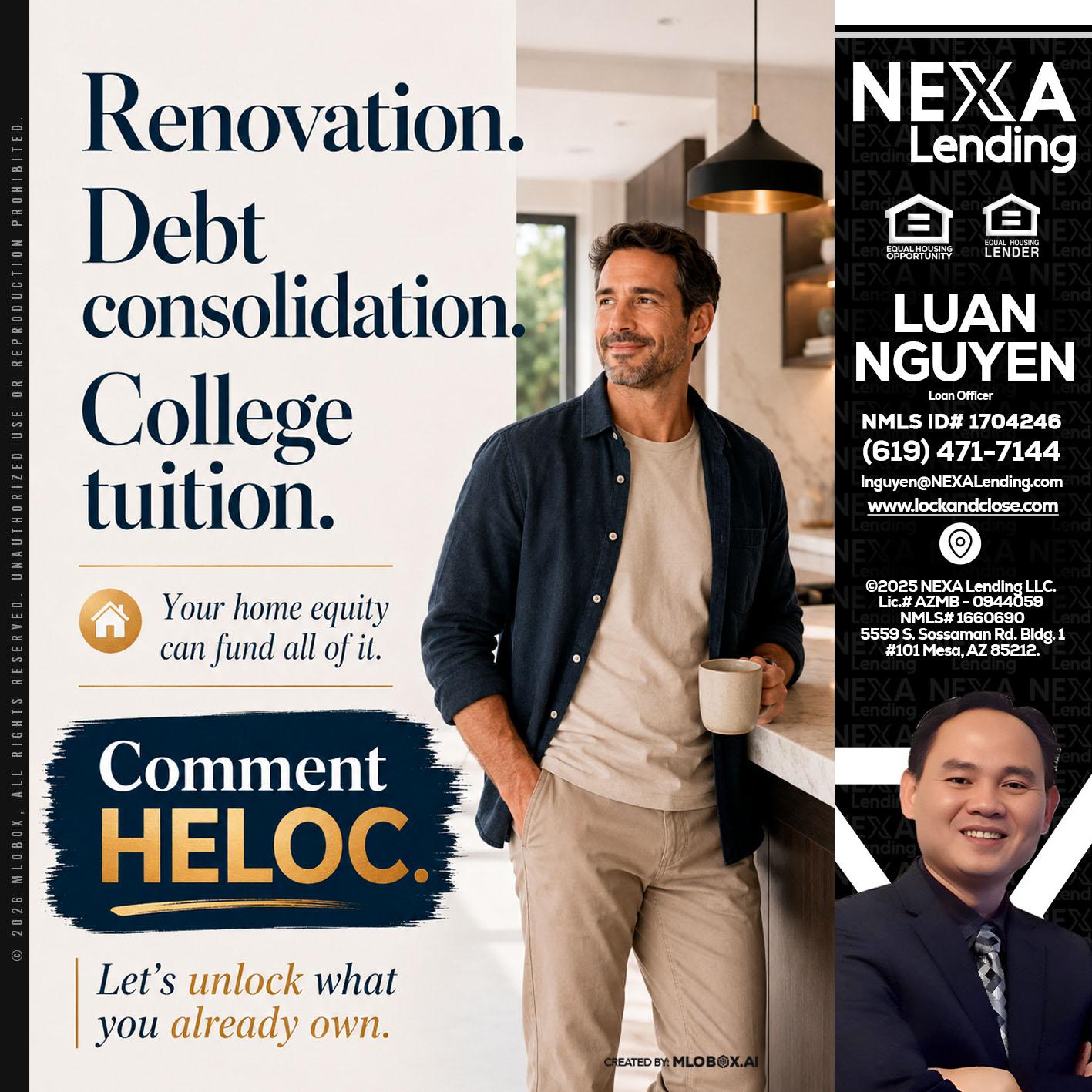 RENOVATION DEBT - Luan Nguyen -Loan Officer