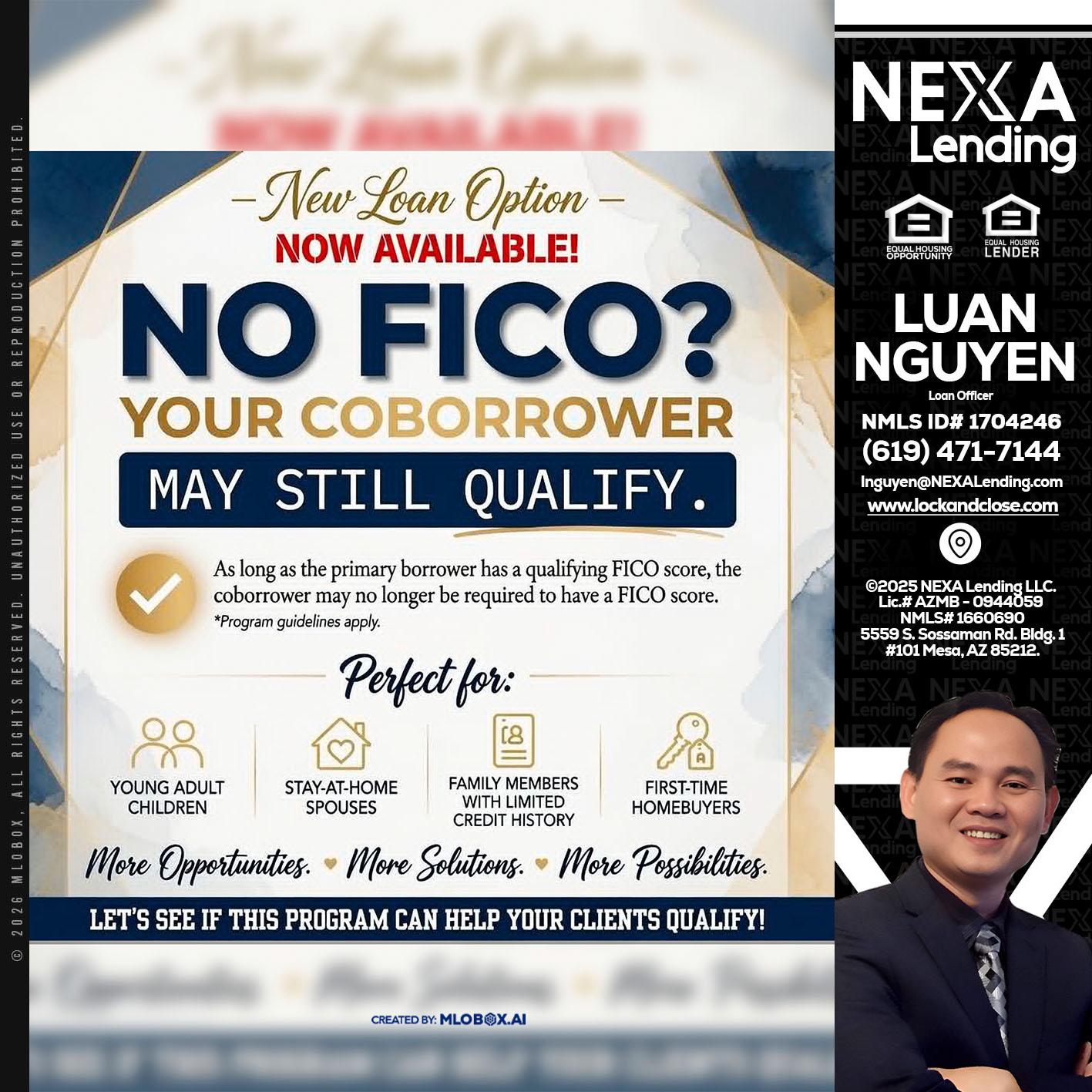 NO FICO? - Luan Nguyen -Loan Officer