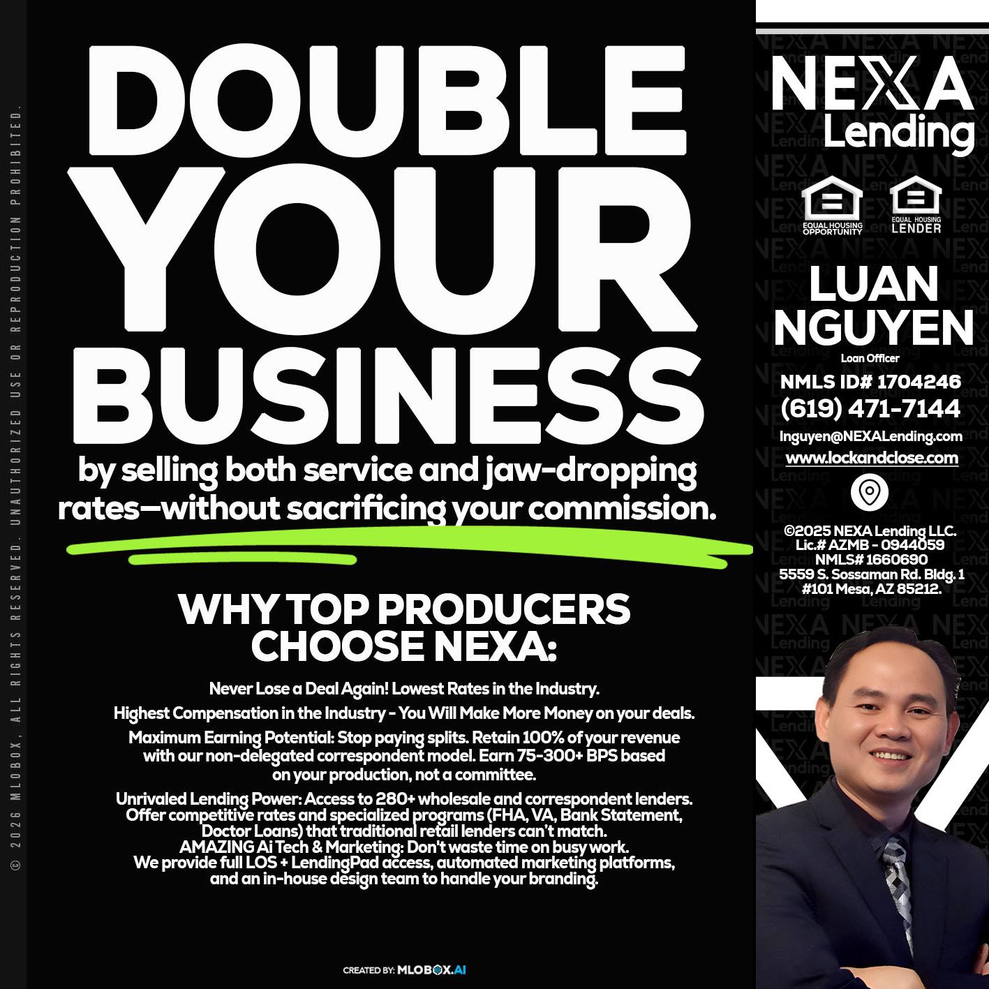 DOUBLE YOUR BUSINESS - Luan Nguyen -Loan Officer