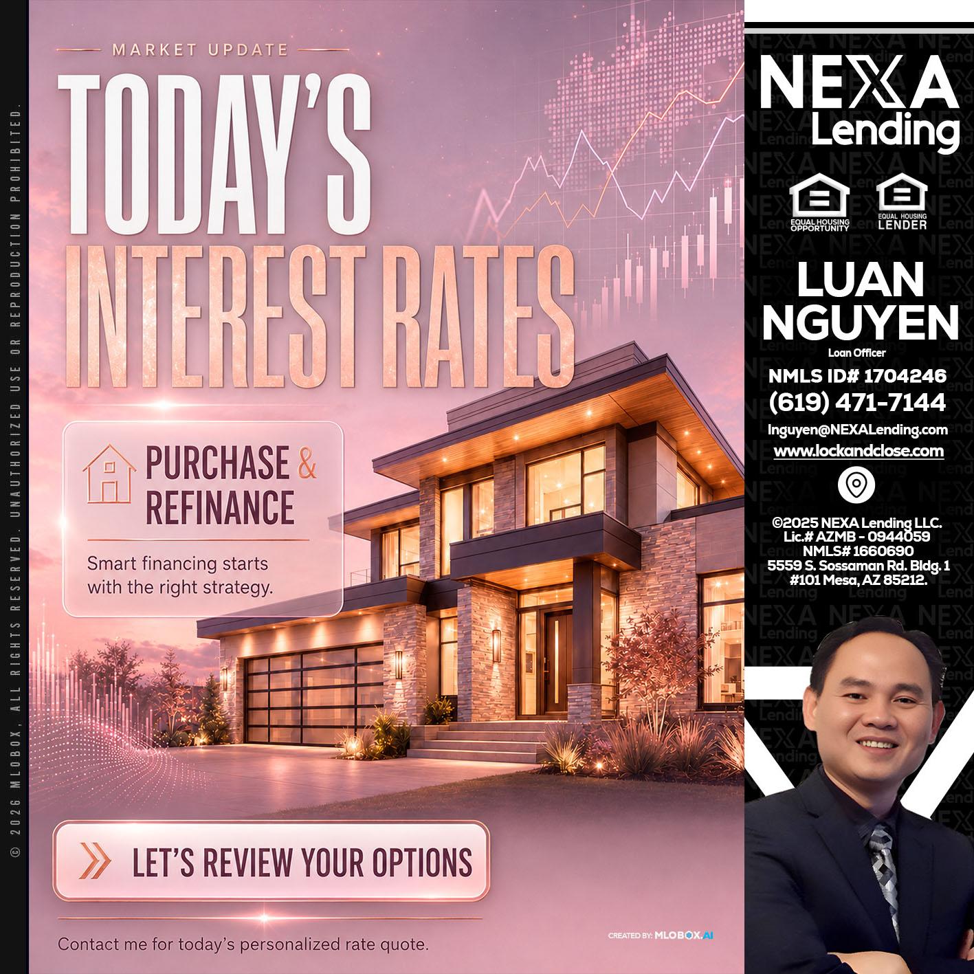 todays interest rates - Luan Nguyen -Loan Officer