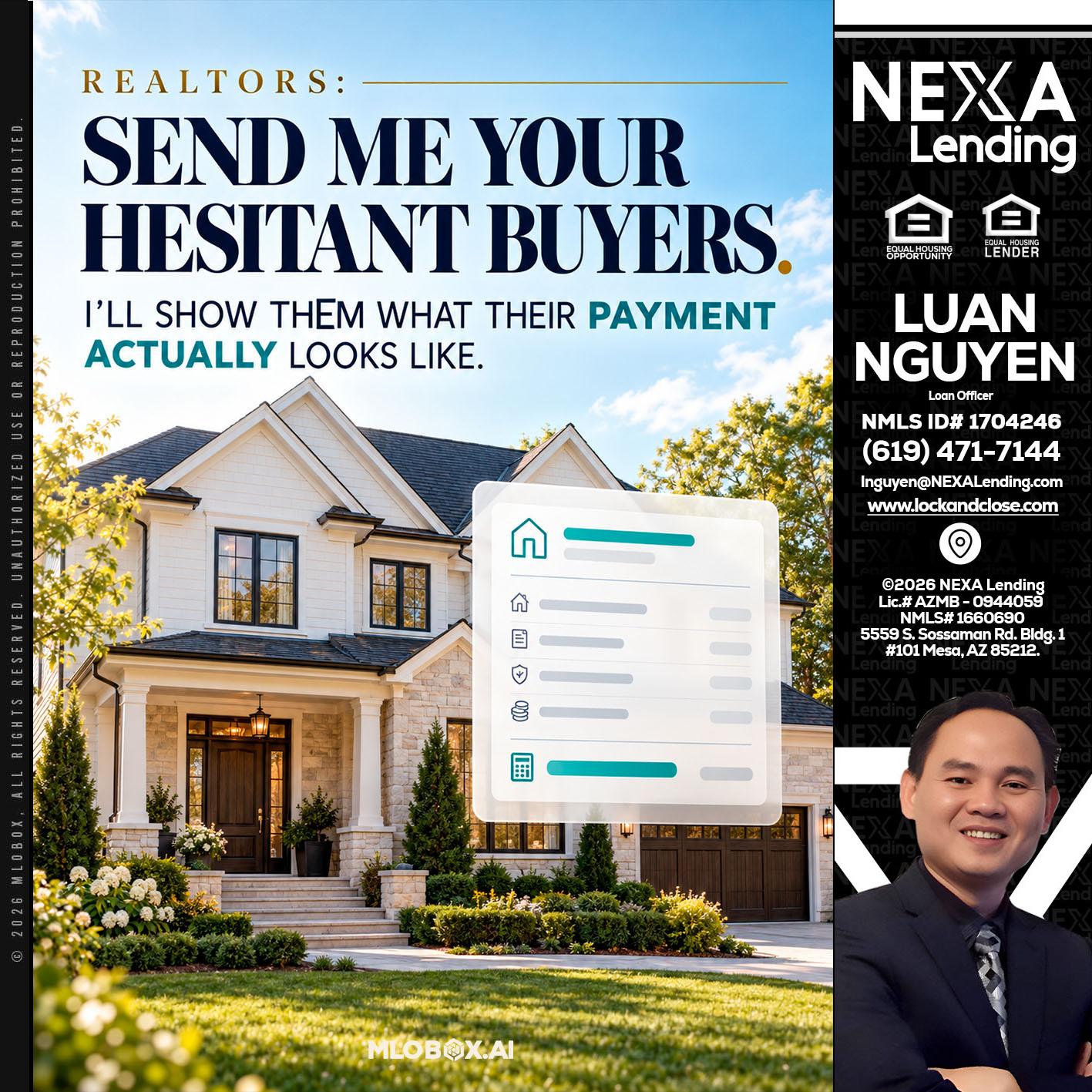 SEND ME YOUR - Luan Nguyen -Loan Officer