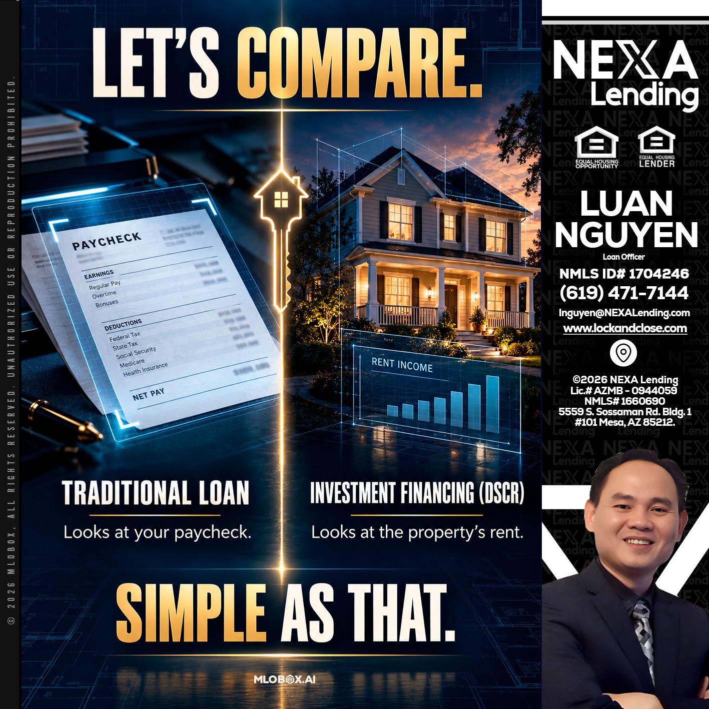 lets compare - Luan Nguyen -Loan Officer