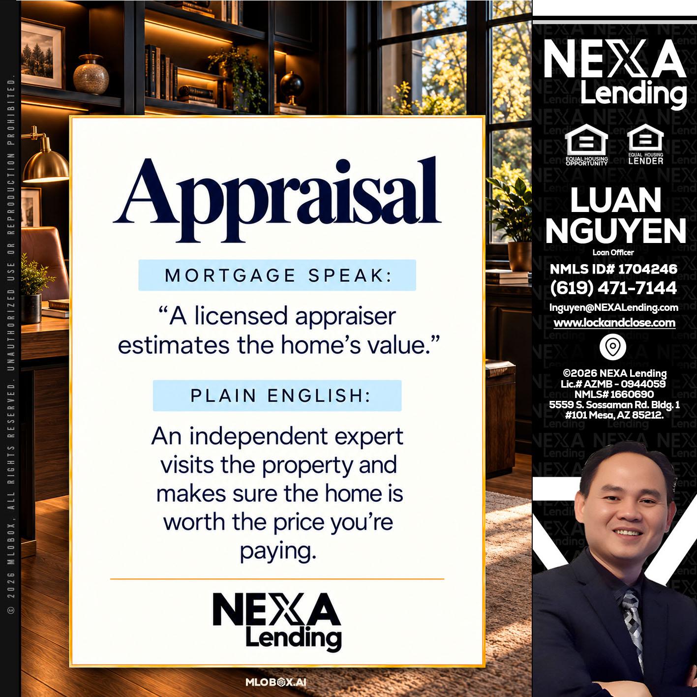 appraisal - Luan Nguyen -Loan Officer
