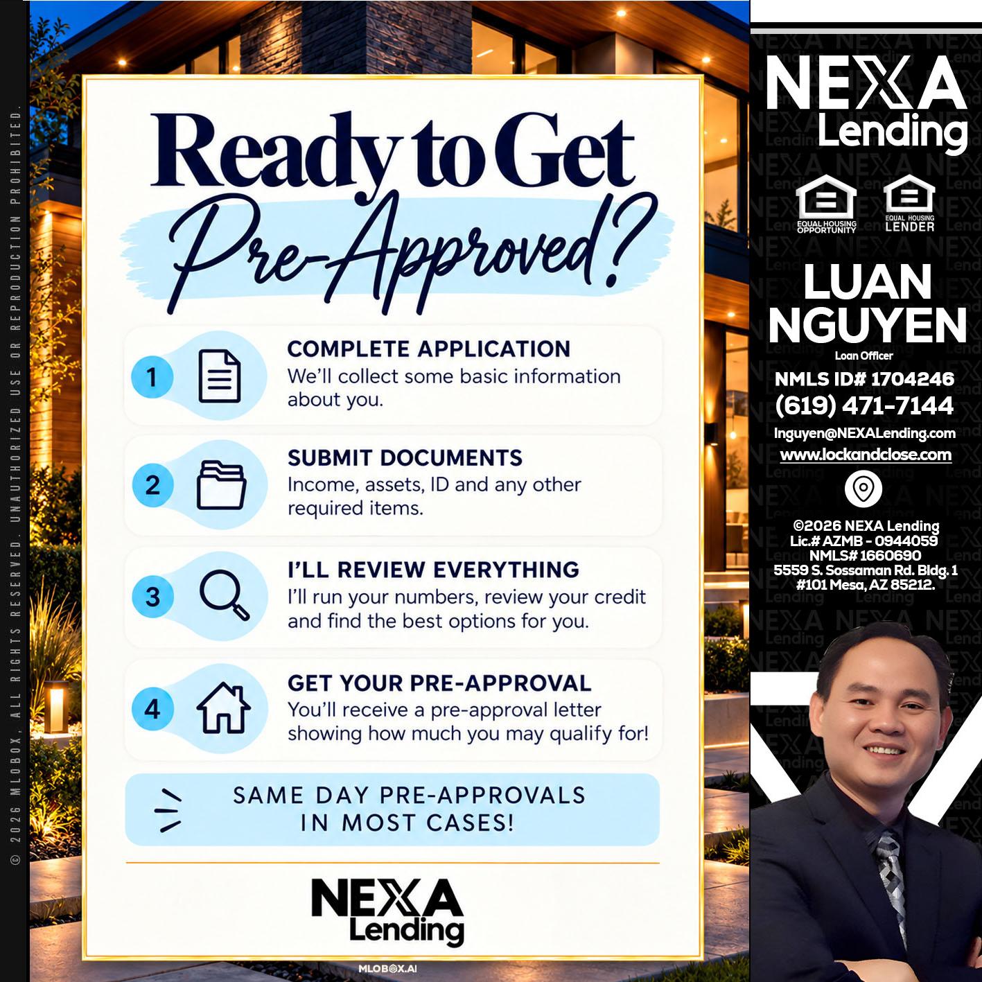 ready to get - Luan Nguyen -Loan Officer